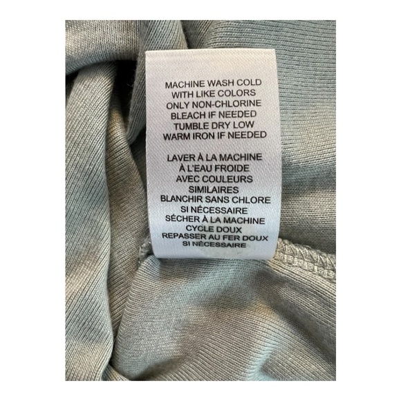 β¨ EUC ELIE TAHARI Womenβs Sage Green Cowl Neck Short Sleeve Shirt | Size M - Picture 5 of 6